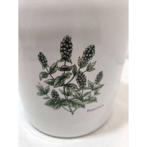 Vtg Harris Potteries Chicago White Stoneware 1/2 Gal Jug Peppermint French Chic - Picture 7 of 10